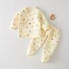 Roupas para Bebê Recém-Nascido Roupa Térmica Outono e Inverno Roupas de Monge para Recém-Nascido Roupa Íntima Dividida Bebê Recém-Nascido Roupas de Outono Calças