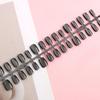 Parche de Arte de Uñas Acabado Transfronterizo Nuevo Ojo de Gato Negro Usar Armadura Corto Forma T Removible Uñas Postizas 30 Uñas