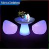 Mesa de barra de LED Amazon alto padrão colorida mesa de barra e cadeira com controle remoto móveis luminosos mesa de jantar redonda mesa de centro
