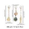 C0736 Serie Oceánica Transfronteriza Set de Colgantes de Vieira y Caracola Hebilla de Bikini Llavero de Cuentas de Semilla para Playa
