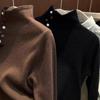 Tongxing Yuan Roupa Infantil Coreana Suéter para Meninas Outono e Inverno Nova Moda Casual Gola Alta Meia Tricô para Crianças Pequenas