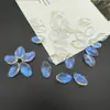 Estrella Cristal tailandés diy accesorios de joyería pétalo antiguo horquilla hebilla para la cabeza material para aretes 12X19 vidrio flor de durazno gorda