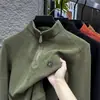Moletom de gola alta meia-manga mais vendido para homens plus size, top casual moderno e quente de manga comprida, camada base