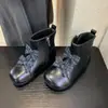 Novedades Otoño/Invierno 2026: Botas de Cuero a Cuadros con Lazo para Niñas, Estilo Británico Retro, Botas de Princesa Sencillas y Elegantes para Niñas, Modernas