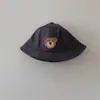 Ins Sombrero de Pescador para Bebé Estilo Japonés Primavera y Otoño Casual Letra Estilista Sombrero de Sol para Niños y Niñas Bebé Sombrero Cubo Versátil de Moda
