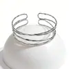 Pulseira Cruzada Europeia e Americana Transfronteiriça Oca Multicamadas com Barra Cruzada, Personalidade Exagerada, Estilo Hip-Hop Simples, Pulseira Aberta Ajustável Fabricante