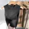 Chaleco de punto para mujer, nuevo diseño elegante, cuello redondo, adecuado para otoño e invierno, se puede usar como capa interior para disimular bultos en las axilas o como top exterior
