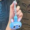 Llavero de martillo que hace ruido para aliviar el estrés de panda, colgante de martillo pequeño de silicona de capibara chillón, lindo regalito