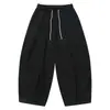 Sida Lai Te Calças Casuais Retro Japonesas Novas Masculinas Primavera Outono Largas Casuais Longas Cor Sólida Casal Calças de Perna Larga