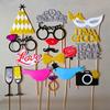 Adereços de Foto para Casamentos, Jogos de Casamento, Bigodes Divertidos de Papel, Lábios Vermelhos, Artigos de Decoração de Festa de Mão