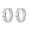 Super Brillantes Zirconia Hueso de Serpiente Ear Cuff Círculos Nudo de Bambú Pendientes Estilo Comercio Exterior de Amazon Cuadrados Simples Atmosféricos Pendientes de Botón Ear Cuffs