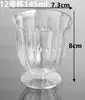 Copo de Champanhe de Plástico Colorido de Fábrica, Taça de Vinho Tinto, Taça Multicolorida, Copo Descartável para Martini, Copo de Coquetel com Pó Dourado