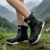 Botas de Lluvia Cortas Ligeras para Mujer KuangJie 2026 Nuevo de Verano Impermeables Antideslizantes Zapatos de Goma para Cocina Zapatos de Agua para Adultos