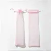 Bolsa de malla para ventilador de gran venta transfronteriza, malla de perla larga 7*27cm, bolsa de regalo para palillos, bolsa con cordón para collar