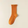 Meias de pelúcia brancas femininas primavera e outono meias finas de algodão femininas meias de renda japonesa fofas jk estilo preppy meias de verão