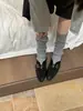 Zapatos de Salón Individuales de Punta Cuadrada con Tacón Oculto Estilo Coreano para Mujer 2026 Otoño Nueva Llegada Zapatos de Abuela con Temperamento para el Trabajo