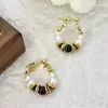 Brincos de Corrente com Miçangas de Splicing Maillard Outono e Inverno Pedra Olho de Tigre Retrô Design de Nicho Único Acessível Luxo Brincos de Alta Qualidade