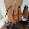Bolsa Tecida de Fio de Algodão para Mulheres Verão 2026 Nova Casual Roupas de Trabalho Bolsa de Ombro Férias na Praia Bolsa Tote Transversal