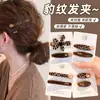Pinza para el pelo de estampado de leopardo para mujer, estilo nuevo, para flequillo y cabellos sueltos, pinza lateral invisible estilo coreano, accesorio para el cabello