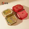Caja redonda para pulseras con patrón, con tapa y base, caja para jade antiguo y joyería, caja de almacenamiento para accesorios, caja expositora para pulseras, joyero