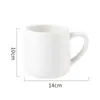 Taza de Cerámica de Gran Barriga Transfronteriza Alta Apariencia Gran Capacidad Taza de Café Hotel Comercial Estampado de Logo Uso Doméstico