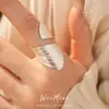 Anillo Abierto de Oro Real Electrochapado con Textura Irregular Retorcida, Anillo de Estilo de Alta Gama de Nicho, Joyería Minimalista de Personalidad para Mujeres