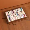 Bandeja de Almacenamiento de Cuero con Grano de Madera Vintage en Stock para Joyería, Pulseras de Cristal, Accesorios y Bandeja de Exhibición para Cuentas de Oración Budistas