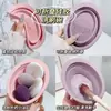 Set de Limpieza para Brochas de Maquillaje, Esponja de Belleza, Borla para Polvo, Bolsa de Malla, Herramienta de Limpieza de Silicona, Set de Tres Piezas para Lavar y Secar, Tazón de Limpieza