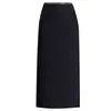 Elegante Falda Recta de Longitud Media para el Trabajo Otoño/Invierno 2026 Nuevo Estilo Coreano de Cintura Alta que Cubre la Cadera Falda Bodycon Adelgazante de Moda