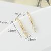 Ganchos para Oreja DIY Color Conservante Cobre Chapado en Oro Accesorios de Zirconia Micro-Pavé Hechos a Mano Aretes de Diamantes Aretes Aretes Materiales para Accesorios
