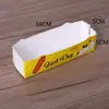 Caixa de embalagem descartável para alimentos, caixa para frango frito, hambúrguer, caixa de embalagem para viagem, caixa tipo barco de papelão branco