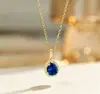 Collar Colgante de Zirconia Púrpura con Forma de Gota Chapado en Cobre Dorado, Diseño de Nicho de Lujo Ligero Estilo Francés, Cadena de Acero de Titanio, Cadena de Clavícula para Mujer