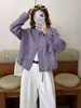 Chaqueta corta de diseño vintage 2026 nueva primavera y otoño versátil para mujer cuello alto suelta elegante abrigo de cuero