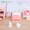 Micro Paisagem Criativa Rosa Coração de Menina Decoração de Quarto Acessórios Casa de Boneca DIY Modelo de Móveis em Miniatura Pequenos Enfeites