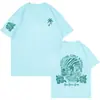 Comercio Exterior Camiseta de Manga Corta para Pareja Pesada Americana Hombre Moda Talla Grande Algodón Verano Holgada Superior Logotipo Imprimible
