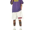 Pantalones Cortos de Algodón para Hombre Estilo Americano de Verano, Elegantes Pantalones Cortos Deportivos de Baloncesto, Pantalones Cortos Sueltos Grandes Casuales de Espuma