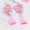 Doce rosa torção arco hairpin menina cocar princesa estilo estrangeiro hairpin diy material sapato flor acessórios