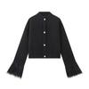 Moda Otoño 2024 Nuevo Cárdigan de Punto de Manga Larga con Cuello Redondo y Costuras Mao Mao Transfronterizo Amazon para Mujer M6B250
