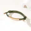 Al por mayor al contado transfronterizo Pulsera de doble cordón multicolor Acero inoxidable Color de impresión y grabado Ajustable Atrás Pulsera de doble cordón