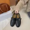 Estilo Old Money 2026 Cinturón de Cuero Retro Estilo Británico Nueva Moda Versátil Zapatos de Vestir Mocasines para Mujer Zapatos de Vestir de Fondo Plano Hebilla de Otoño