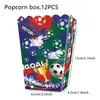 Serie de gran éxito transfronterizo decoración fiesta de cumpleaños cajas de palomitas de maíz pollo de dibujos animados vasos de papel para palomitas de maíz cajas de empaque para papas fritas suministros