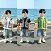 Ropa para Niños Niños Conjunto de Verano Estiloso Bebé Verano Estilo Coreano Manga Corta Conjunto de Dos Piezas Infantil Ropa Casual para Niños Venta al por Mayor
