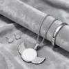 Marco de Fotos Colgante Collar Alas de Corazón Estilo Coreano Simple Moda Cadena de Acero de Titanio Cadena Personalizada para Suéter Transfronterizo Europeo y Americano