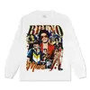 Camiseta Estampada Retro Americana de Bruno Mars Manga Corta Cuello Redondo Sudadera con Capucha Algodón 250g