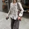 El estilo coreano te transforma instantáneamente en una figura de papel. Diseño minimalista, adecuado para todos. Camisa/cárdigan/top de cuello en V talla grande