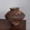 Olla de Cerámica Estilo Silencioso Jarrón Estilo Retro Zen Sala de Té Mesa de Comedor Adornos Cerámica Antigua Arte Hogar de Huéspedes Arreglo de Flores Hidropónico Porcelana