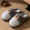 Pantuflas de Algodón con Suela Gruesa para Mujer, Nuevo Estilo Otoño/Invierno 2026, Hogar Interior, Antideslizantes, Cálidas, Felpa, Zapatos de Algodón Postparto para Mujer