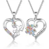 Joyería Transfronteriza al por Mayor Colgante en Forma de Corazón de Amor Joyería para Mujer Sentido de Alta Gama Collar para Mujer Collar de Lujo Ligero de Nicho Mujer