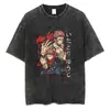 Camiseta Casual Oversized de Verão Manga Anime Camisetas Gráficas para