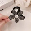 Presilha Elegante Flor de Strass Luxo Leve Pérola Artificial Moda Franja Cabelo Quebrado Lateral Brilho Diamante Grampo de Cabelo Acessórios de Cabelo para Mulheres